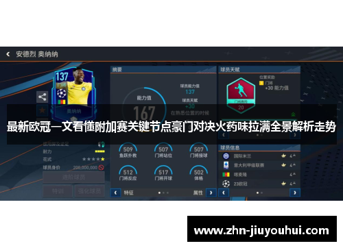 最新欧冠一文看懂附加赛关键节点豪门对决火药味拉满全景解析走势